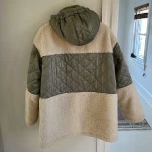 ASOS DESIGN Sherpa/Puffer Coat